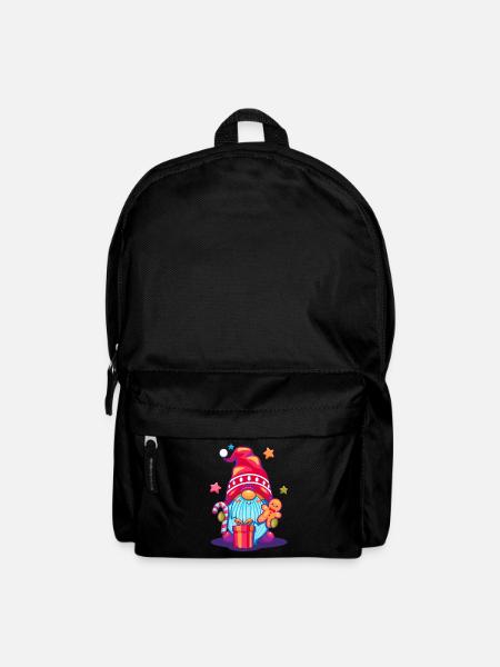 Colorful Christmas Elves Pop Art Cartoon - Backpack - black