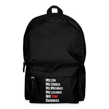 Cool Sayings Life Funny Not your Business - Backpack - black - Front