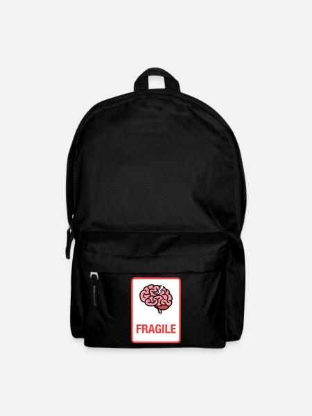 Zerbrechlich - Rucksack - Schwarz