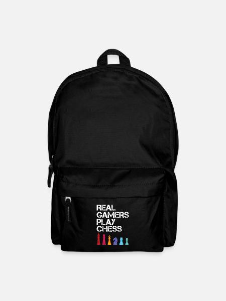 Real Players Play Chess Saying Chess Players - Backpack - black