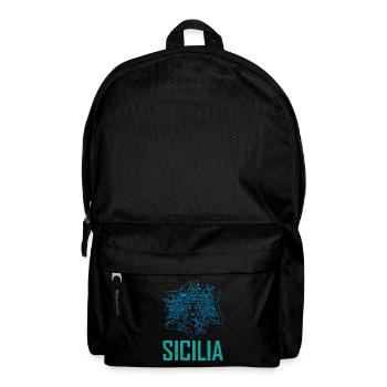 Sizilien Sicilia Italien Urlaub Flagge National - Rucksack - Schwarz - Vorne