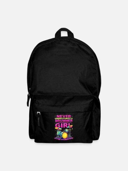 Unterschätze niemals eine Schlagzeugerin - Rucksack - Schwarz