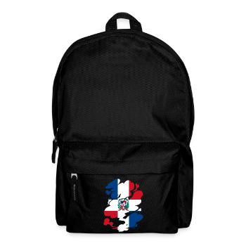 Dominikanische Republik Flagge Dom Rep Fahne Reise - Rucksack - Schwarz - Vorne