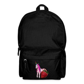 Licorne à la fraise - Sac à dos - noir - Devant