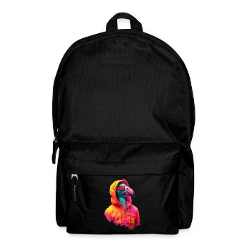 Flamingo with Sunglasses Colorful Cool Flamingos - Backpack - black - Front