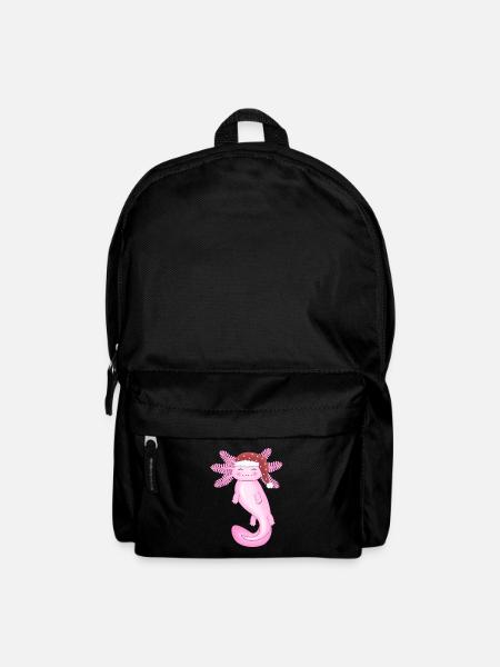 Cute Christmas Axolotl - Backpack - black