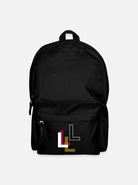 L - Anfangsbuchstaben Design Geschenke - Rucksack - Schwarz