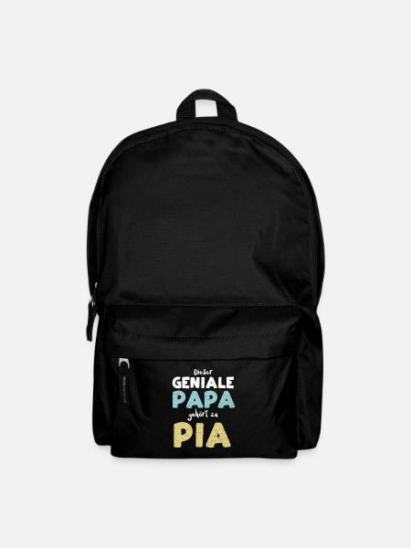Dieser Geniale Papa Gehört Zu Pia - Rucksack - Schwarz