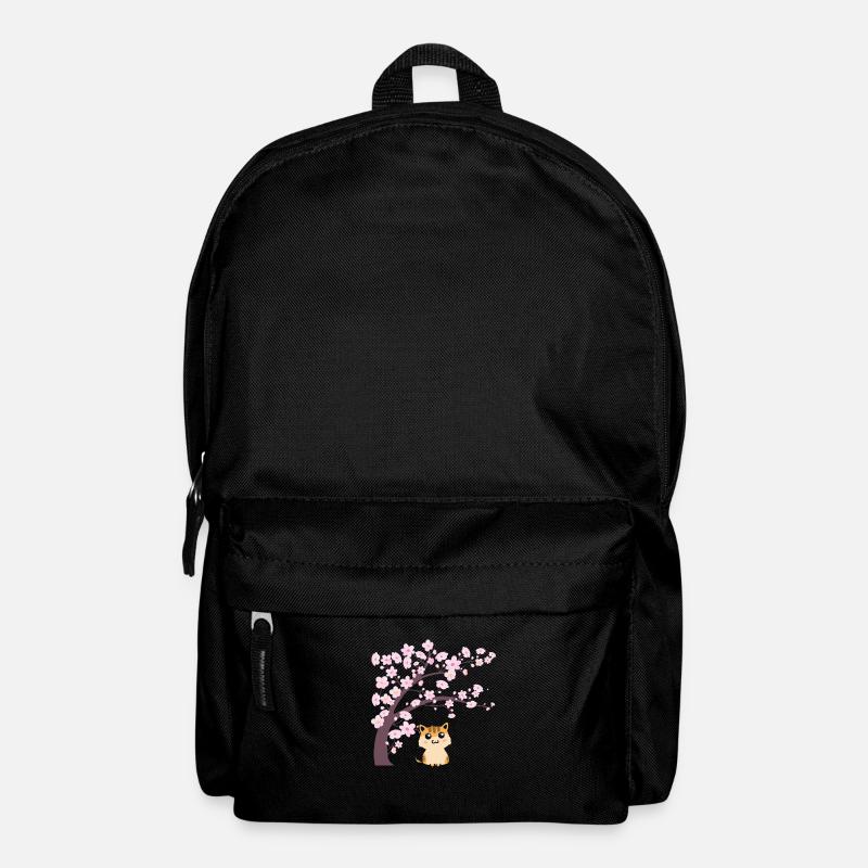 Kirschblüte Katze Japanisch Kätzchen Sakura - Rucksack - Schwarz