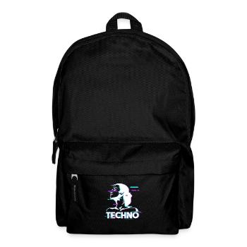 Techno Bass Elektro Tanzmusik Raver - Rucksack - Schwarz - Vorne