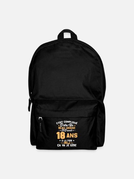 Cadeau d'anniversaire Beau gosse et d'avoir 18 ans - Sac à dos - noir