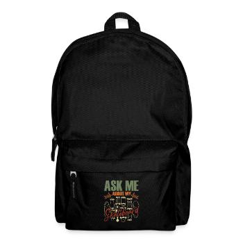 Conception de planche à roulettes pour planchiste - Sac à dos - noir - Devant