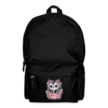Chat Kawaii avec Tirelire - Sac à dos - noir - Devant