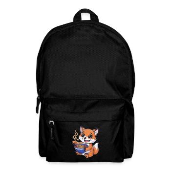 Kawaii Fuchs mit Ramen Nudelsuppe - Rucksack - Schwarz - Vorne