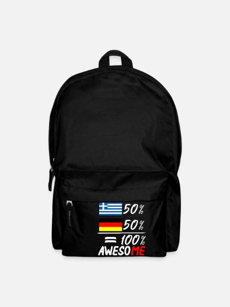 50% Griechisch 50% Deutsch - Rucksack - Schwarz