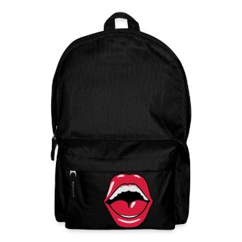 mund rufen zunge zähne - Rucksack - Schwarz - Vorne