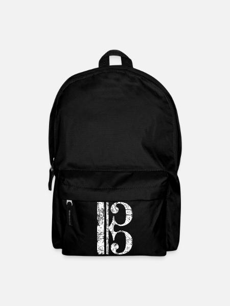 C-Schlüssel für Bratsche, Viola, Cello und Posaune - Rucksack - Schwarz