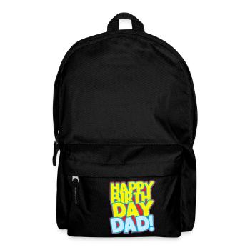 Herzlichen Glückwunsch zum Geburtstag, Papa! - Rucksack - Schwarz - Vorne