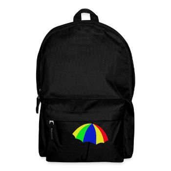 Logo bunter Regenschirm - Rucksack - Schwarz - Vorne