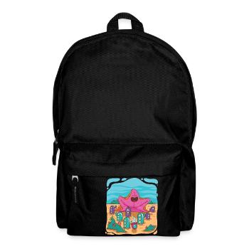 Starfish in underwater city - Backpack - black - Front