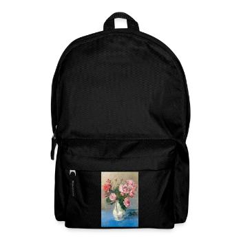 Malerei - Malerei mit Rosen in der Vase. - Rucksack - Schwarz - Vorne