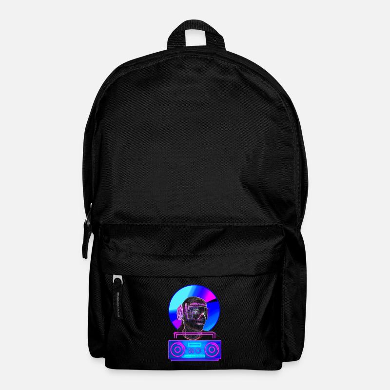 DJ electronic music neon color - Backpack - black