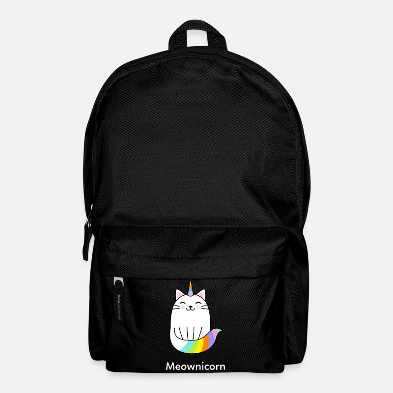 Einhorn Katze Regenbogenfarben - Rucksack - Schwarz