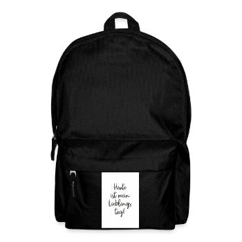 Heute ist mein Lieblingstag - Rucksack - Schwarz - Vorne