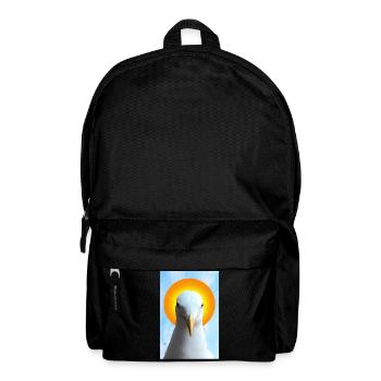 Sonne Halo Möwe Porträt - Rucksack - Schwarz - Vorne