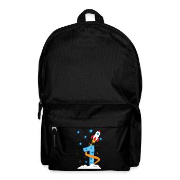1. Geburtstag Baby Kind Rakete - Rucksack - Schwarz - Vorne