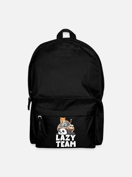 Faulheit Panda Faultier Koala Katze - Rucksack - Schwarz