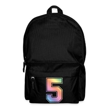 5 Number Colorful - Backpack - black - Front