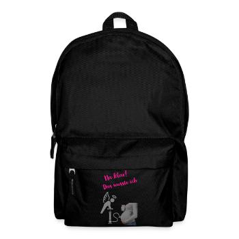 Humorvoller Schwangerschaftsspruch - Rucksack - Schwarz - Vorne