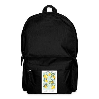 Zitronen - Rucksack - Schwarz - Vorne