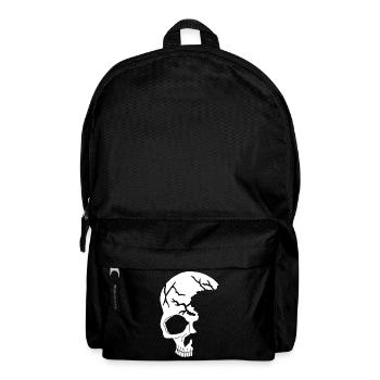Demi-crâne blanc - Sac à dos - noir - Devant