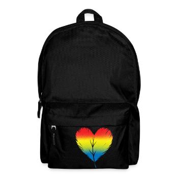 Vogelherz-Design für bunte Vogelfans - Rucksack - Schwarz - Vorne