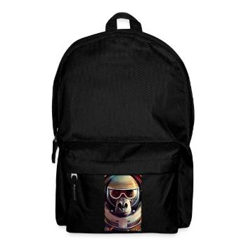 Affe Tier Astronaut Weltraum Raumfahrt Universum 3 - Rucksack - Schwarz - Vorne