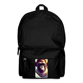 Monkey Animal Astronaut Space Space Universe 2 - Backpack - black - Front