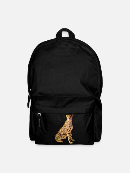 Gepardenporträt Goldene Flecken - Rucksack - Schwarz