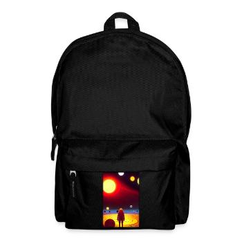 Galaxie Kosmos Universum Sonnensystem Astronaut - Rucksack - Schwarz - Vorne