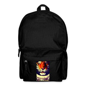 Tiger Raubkatze Astronaut Zukunft Sci-Fi Technik - Rucksack - Schwarz - Vorne