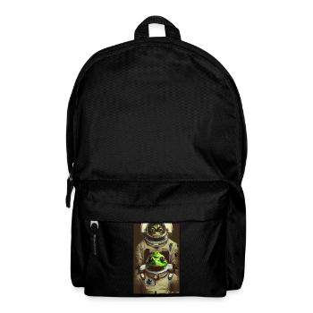 Frog Amphibian Astronaut Future Sci-Fi Technology - Backpack - black - Front