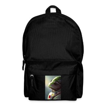 Frog Amphibian Astronaut Future Sci-Fi Technology - Backpack - black - Front