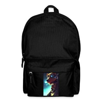 Dog Dog Lovers Cyber Neon Punk Future Sci-Fi - Backpack - black - Front