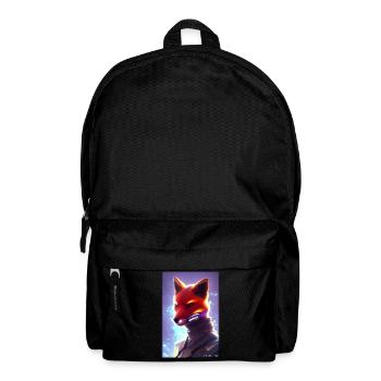 Fox Wildlife Cyber Neon Punk Future Sci-Fi - Backpack - black - Front