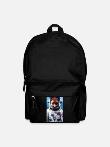 Fox Wildlife Astronaut Future Sci-Fi Technology - Backpack - black