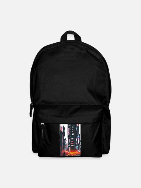 Tokyo City Stadt Cyber Punk Zukunft Sci-Fi Asien - Rucksack - Schwarz