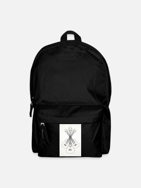 Ukulele LineArt schwarz - Poster - Rucksack - Schwarz