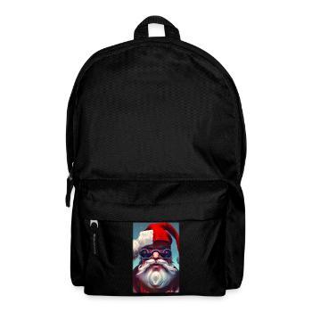 Santa Claus Christmas Future Cyber Neon Punk - Backpack - black - Front