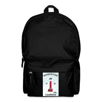 Wangerooge, Alter Leuchtturm, Nordsee, Poster - Rucksack - Schwarz - Vorne